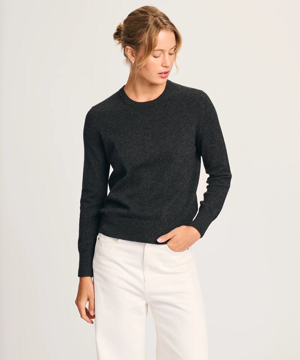 The Original Cashmere Sweater by NAADAM in charcoal 100% Mongolian cashmere